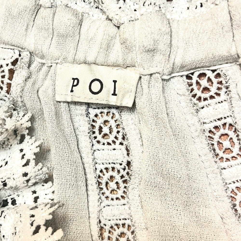 Anthro’s POL,Romantic Boho Off-Shoulder Lace Tassel Sleeve Top Rayon Size Large - Picture 5 of 12